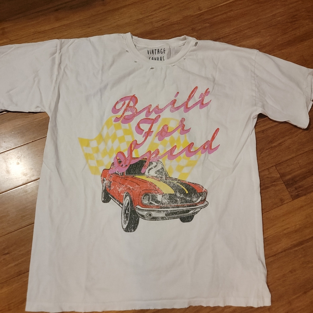 Vintage Canvas Mustang Built For Speed T Shirt Size S